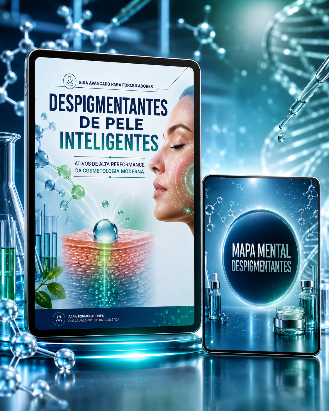 Mockup da oferta básica com e-book e mapa mental