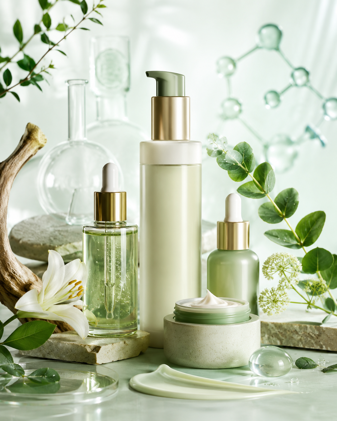 Cosméticos sustentáveis em laboratório